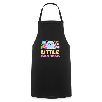 Halloween LITTLE BOO TEAM Funny Halloween - Cooking Apron - black - Front - AI Model Male 185 dark (185cm)