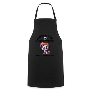 Punk Rock - I'm old but punk is not dead - Cooking Apron - black - Front - AI Model Male 185 dark (185cm)