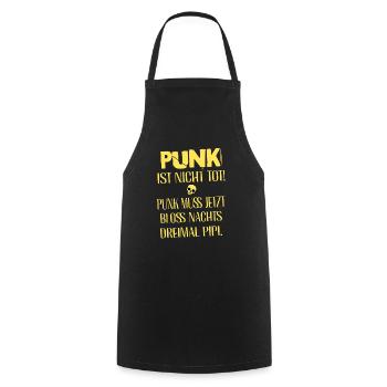 Punk Rock - I'm old but punk is not dead - Cooking Apron - black - Front - AI Model Male 185 dark (185cm)