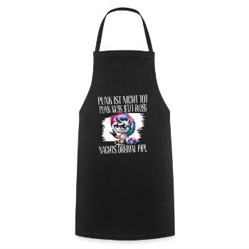 Punk Rock - I'm old but punk is not dead - Cooking Apron - black - Front - AI Model Male 185 dark (185cm)