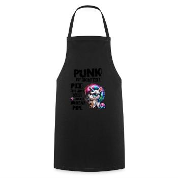 Punk Rock - I'm old but punk is not dead - Cooking Apron - black - Front - AI Model Male 185 dark (185cm)