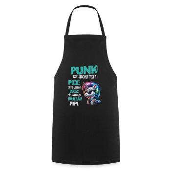 Punk Rock - Ich bin alt aber Punk ist nicht tot - Kochschürze - Schwarz - Vorne - AI Model Male 185 dark (185cm)
