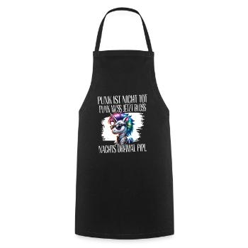Punk Rock - I'm old but punk is not dead - Cooking Apron - black - Front - AI Model Male 185 dark (185cm)