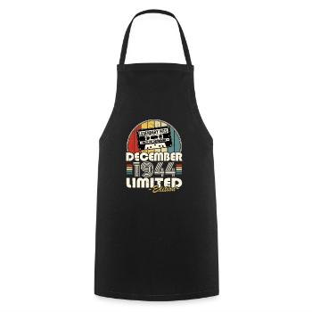 Legendary since December 1944 vintage birthday - Cooking Apron - black - Front - AI Model Male 185 dark (185cm)
