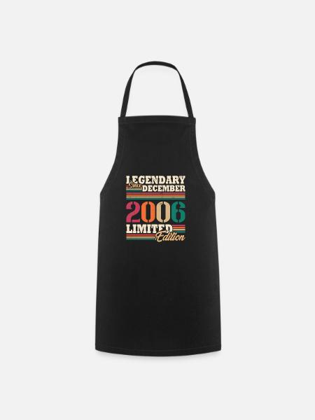 Jahrgang 2006 Dezember Retro Geburtstagsgeschenk - Kochschürze - Schwarz