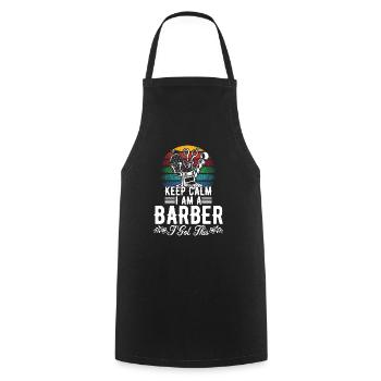 Coiffeur Cutter - Tablier de cuisine - noir - Devant - AI Model Male 185 dark (185cm)