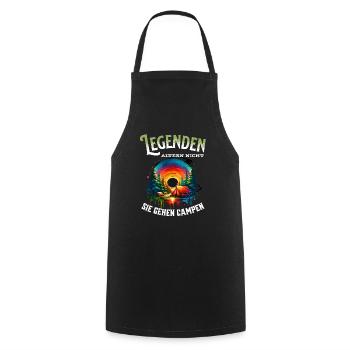 Legends don't age, they go camping - Cooking Apron - black - Front - AI Model Male 185 dark (185cm)
