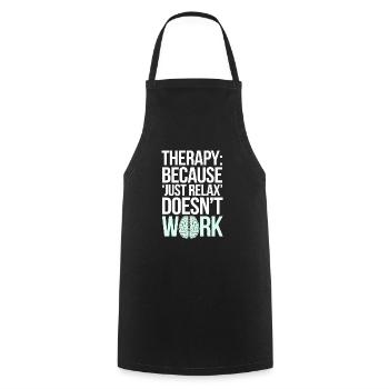 Mental Health Advocate Therapy Support Emotional - Cooking Apron - black - Front - AI Model Male 185 dark (185cm)
