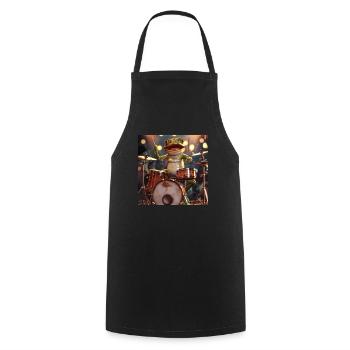 Frog - Cooking Apron - black - Front - AI Model Male 185 dark (185cm)