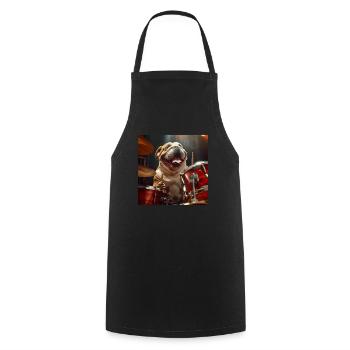 Chien - Tablier de cuisine - noir - Devant - AI Model Male 185 dark (185cm)