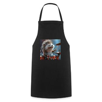 Hedgehog - Cooking Apron - black - Front - AI Model Male 185 dark (185cm)