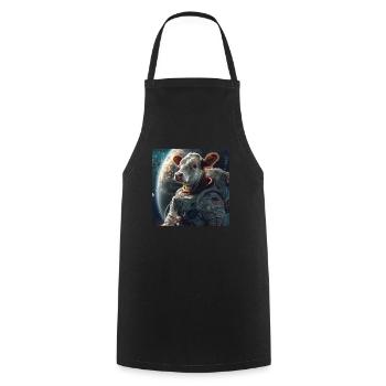 Cow - Cooking Apron - black - Front - AI Model Male 185 dark (185cm)