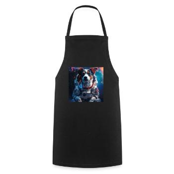 Chien - Tablier de cuisine - noir - Devant - AI Model Male 185 dark (185cm)
