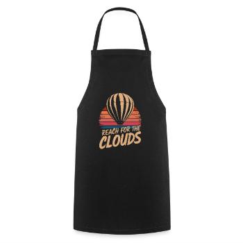 Hot Air Balloon Inspiration - Reach For The Clouds - Cooking Apron - black - Front - AI Model Male 185 dark (185cm)