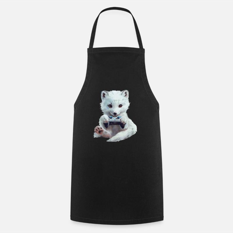 Polarfuchs - Kochschürze - Schwarz