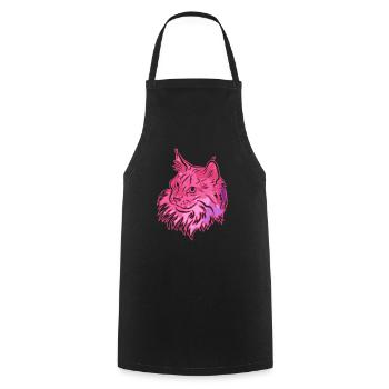 Norwegian Forest cat Norwegian Forest cat Colorful - Cooking Apron - black - Front - AI Model Male 185 dark (185cm)