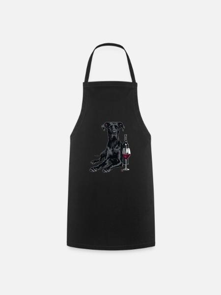 Deutsche Dogge - Kochschürze - Schwarz