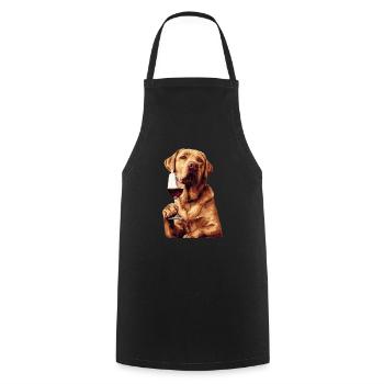 Labrador Retriever - Cooking Apron - black - Front - AI Model Male 185 dark (185cm)