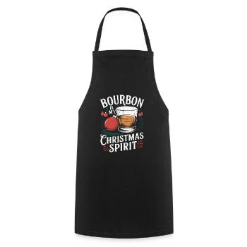Bourbon Christmas Spirit Vintage Stil - Kochschürze - Schwarz - Vorne - AI Model Male 185 dark (185cm)