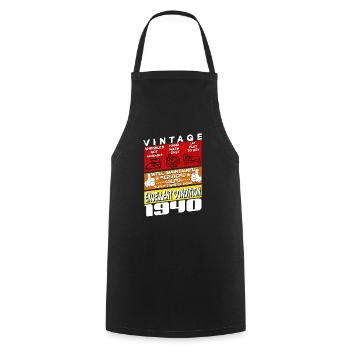 85 years old Vintage 1940 women & men Birthday - Cooking Apron - black - Front - AI Model Male 185 dark (185cm)