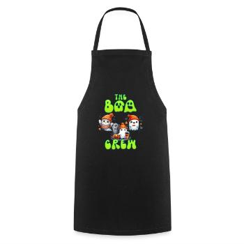 Halloween Costume Kids THE BOO CREW Fun - Cooking Apron - black - Front - AI Model Male 185 dark (185cm)