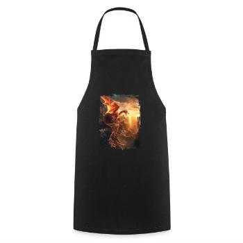 Cerf-volant - Tablier de cuisine - noir - Devant - AI Model Male 185 dark (185cm)