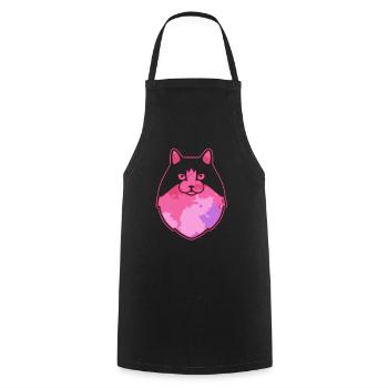 Cute Ragamuffin cat Face - Cooking Apron - black - Front - AI Model Male 185 dark (185cm)
