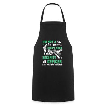 Security Officer I'm A Security Officer - Cooking Apron - black - Front - AI Model Male 185 dark (185cm)