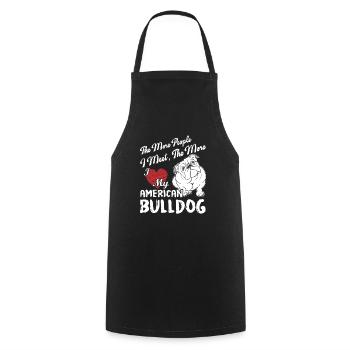I Love My American Bulldog - Cooking Apron - black - Front - AI Model Male 185 dark (185cm)