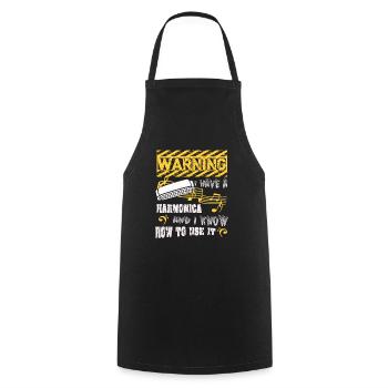 I Have A Harmonica And I Know How To Use It - Cooking Apron - black - Front - AI Model Male 185 dark (185cm)