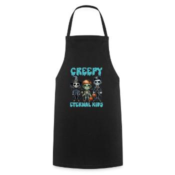 Halloween Kids CREEPY ETERNAL KIDS Fun - Tablier de cuisine - noir - Devant - AI Model Male 185 dark (185cm)
