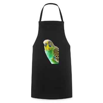 Perruche ondulée - Tablier de cuisine - noir - Devant - AI Model Male 185 dark (185cm)