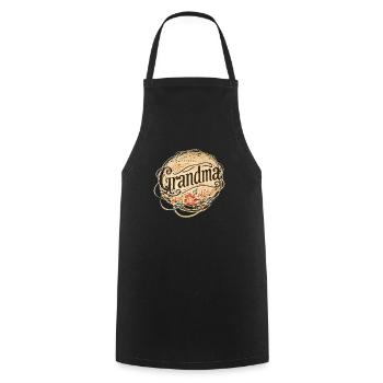 Celebrate the Heart and Warmth of the Grandma Family - Cooking Apron - black - Front - AI Model Male 185 dark (185cm)