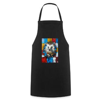 Hedgehog - Cooking Apron - black - Front - AI Model Male 185 dark (185cm)