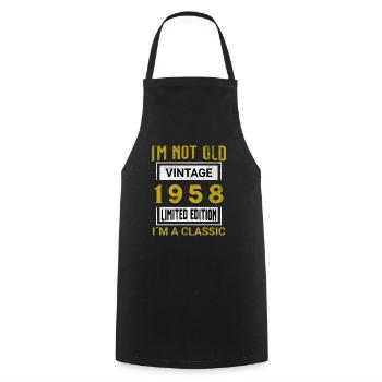 Birthday 67 years old I'm not old I ́m classic - Cooking Apron - black - Front - AI Model Male 185 dark (185cm)
