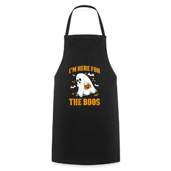 Halloween Party I'M HERE FOR THE BOOS Funny - Cooking Apron - black - Front - AI Model Male 185 dark (185cm)