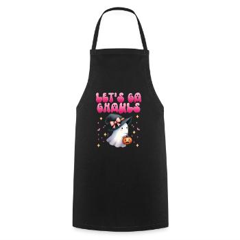 Halloween Party Kids LET'S GO GHOULS - Cooking Apron - black - Front - AI Model Male 185 dark (185cm)