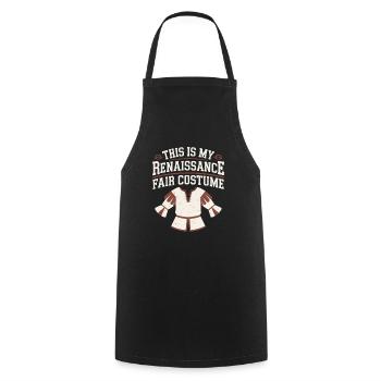 Renaissance Fair Outfit Medieval Ren Faire - Cooking Apron - black - Front - AI Model Male 185 dark (185cm)
