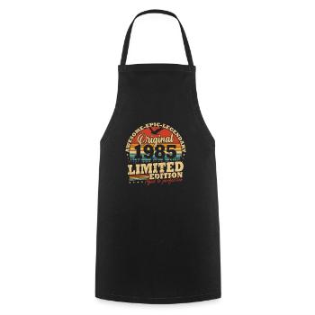 Original 1985 Jahrgang Geburtstag Geschenk Retro - Kochschürze - Schwarz - Vorne - AI Model Male 185 dark (185cm)