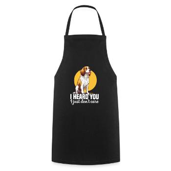 Chien, je t’ai entendu, c’est facile pour moi - Tablier de cuisine - noir - Devant - AI Model Male 185 dark (185cm)