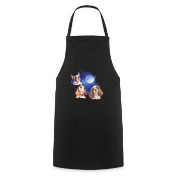 Apportez du style avec notre Cool Dog - Tablier de cuisine - noir - Devant - AI Model Male 185 dark (185cm)