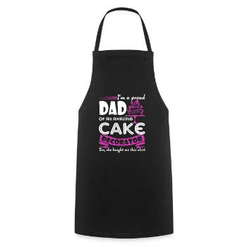 Cake Decorator Cake Decorator Dad - Cooking Apron - black - Front - AI Model Male 185 dark (185cm)