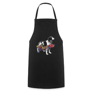 Brittany Spaniel Brittany Spaniel Mama - Cooking Apron - black - Front - AI Model Male 185 dark (185cm)