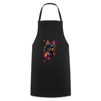Chien - Tablier de cuisine - noir - Devant - AI Model Male 185 dark (185cm)