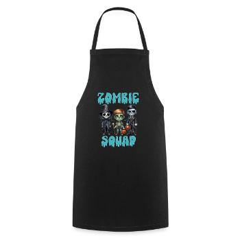 Halloween Kostüm Kinder ZOMBIE SQUAD Lustiges - Kochschürze - Schwarz - Vorne - AI Model Male 185 dark (185cm)