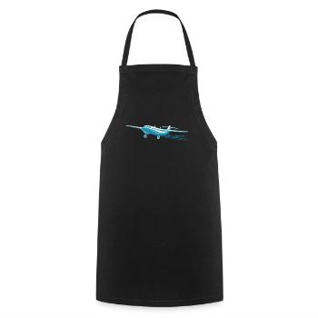 Meine Erste Flugreise Erstes Mal Fliegen - Kochschürze - Schwarz - Vorne - AI Model Male 185 dark (185cm)