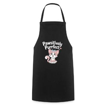 Furry Fandom Enthusiast Cosplay Fun and Fursuiting - Cooking Apron - black - Front - AI Model Male 185 dark (185cm)