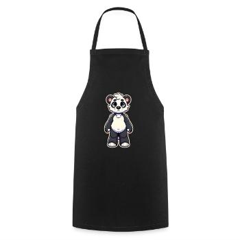 Furry Fandom Enthusiast Cosplay Fun and Fursuiting - Cooking Apron - black - Front - AI Model Male 185 dark (185cm)