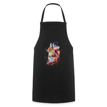Squirrel - Cooking Apron - black - Front - AI Model Male 185 dark (185cm)