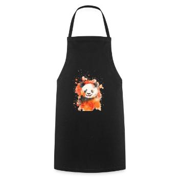 Panda - Tablier de cuisine - noir - Devant - AI Model Male 185 dark (185cm)
